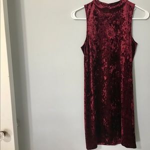 Maroon velvet dress
